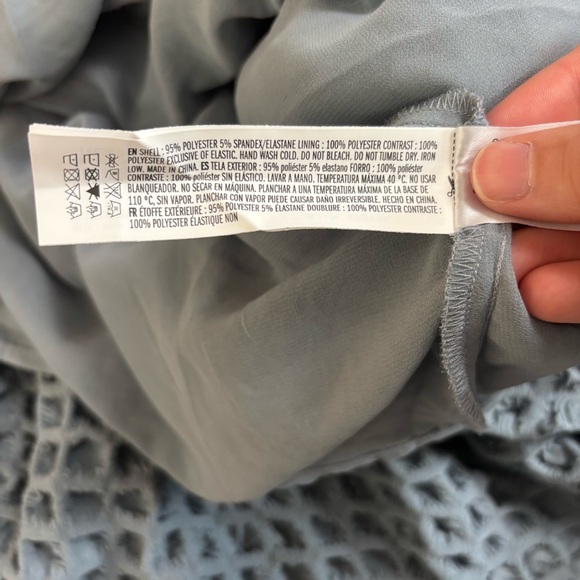 Endless Rose Puff Sleeve Sweatheart Textured Midi Dress Blue Women’s Size Small - Picture 10 of 11